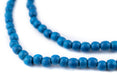 Azul Blue Round Natural Wood Beads (5mm) - The Bead Chest