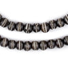 Silver-Inlaid Black Bone Mala Beads (8mm)