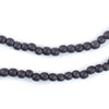 Dark Grey Round Natural Wood Beads (5mm)