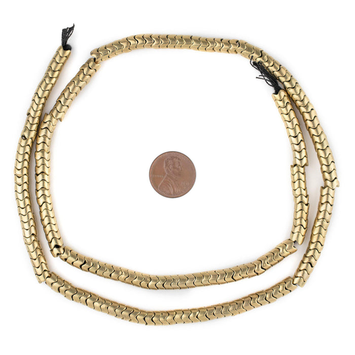 Brass Snake Beads (6mm) - The Bead Chest