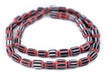 Black & Red Chevron Beads (12x9mm) - The Bead Chest