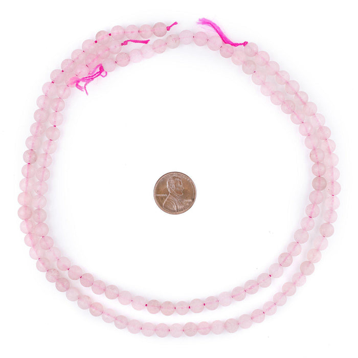 Matte Round Rose Quartz Beads (6mm) - The Bead Chest