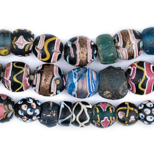 Antique Mixed Venetian Fancy Beads (Long Strand) - The Bead Chest