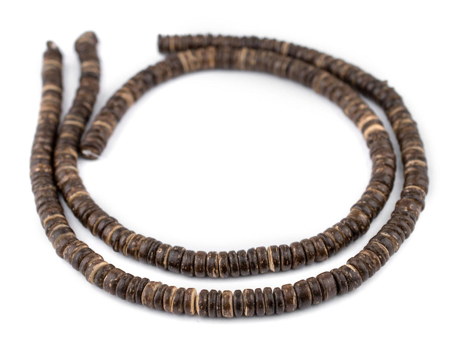 Chocolate Disk Coconut Shell Beads (8mm) - The Bead Chest