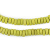 Lime Green Java Glass Button Beads (8mm)