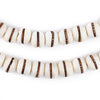 Copper-Inlaid White Bone Mala Beads (10mm)