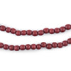 Cherry Red Round Natural Wood Beads (5mm)