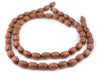 Light Brown Oval Natural Wood Beads (15x10mm) - The Bead Chest