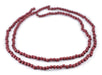 Cherry Red Round Natural Wood Beads (5mm) - The Bead Chest