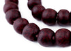 Red Black Swirl Recycled Glass Beads (18mm) - The Bead Chest