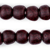 Red Black Swirl Recycled Glass Beads (18mm)