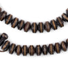 Copper-Inlaid Brown Saucer Arabian Prayer Beads (10mm)