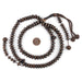 Copper-Inlaid Brown Saucer Arabian Prayer Beads (10mm) - The Bead Chest