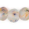 Jumbo Rainbow Speckled Recycled Glass Beads (25mm)