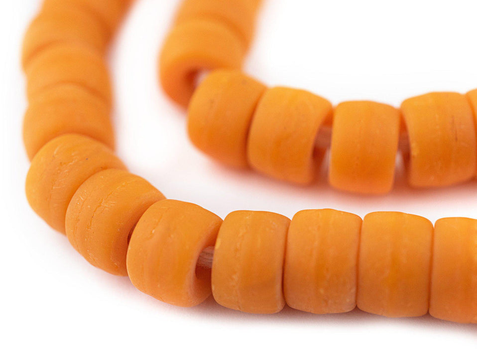Pumpkin Orange Padre Beads (8mm) - The Bead Chest