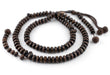Copper-Inlaid Brown Saucer Arabian Prayer Beads (10mm) - The Bead Chest