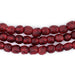 Red Black Swirl Recycled Glass Beads (7mm) - The Bead Chest
