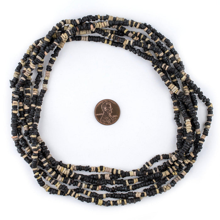 Black & White Pharaonic Pottery Beads - The Bead Chest