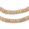 Cream Disk Coconut Shell Beads (8mm)
