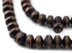 Copper-Inlaid Brown Saucer Arabian Prayer Beads (8mm) - The Bead Chest