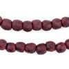 Red Black Swirl Recycled Glass Beads (9mm)