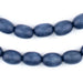 Cobalt Blue Oval Natural Wood Beads (15x10mm) - The Bead Chest
