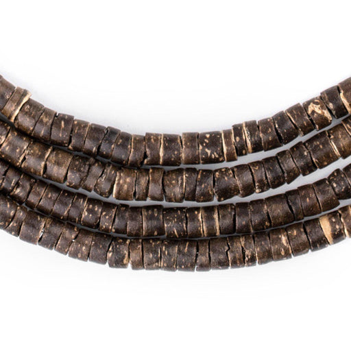 Chocolate Heishi Coconut Shell Beads (5mm) - The Bead Chest
