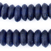 Jumbo Cobalt Blue Rondelle Recycled Glass Beads