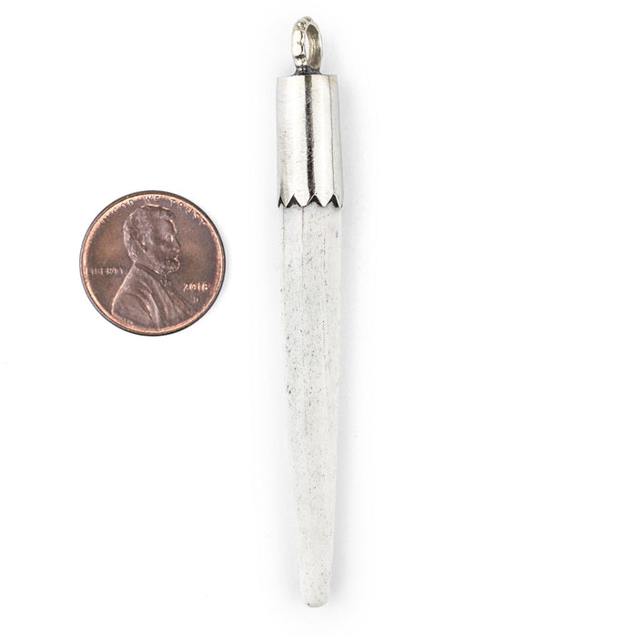 Bezeled Bone Tooth Pendant - The Bead Chest