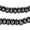 Rondelle Antique Inlaid Yemenite Black Coral Beads