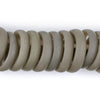 Groundhog Grey Annular Wound Dogon Beads (24mm)