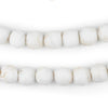 White Round Sandcast Beads (11mm)