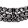 Round Antique Inlaid Yemenite Black Coral Beads