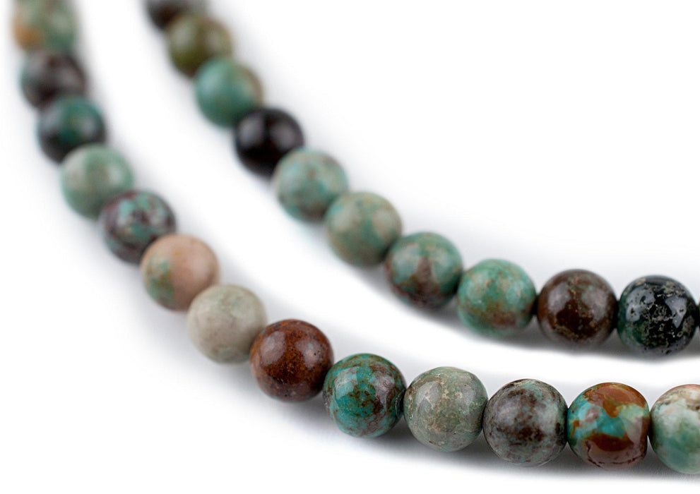 Green Round Turquoise Beads (6mm) - The Bead Chest
