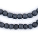 Dark Grey Opaque Recycled Glass Beads (9mm) - The Bead Chest