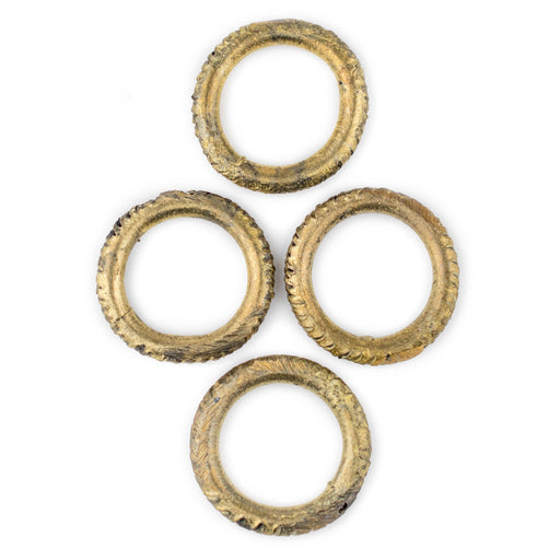 African Brass Money Ring Beads (Set of 4) - The Bead Chest