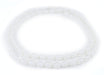 Clear Oval White Heart Beads (9x7mm) - The Bead Chest