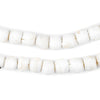 White Round Sandcast Beads (9mm)