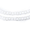 Clear White Heart Beads (6mm)