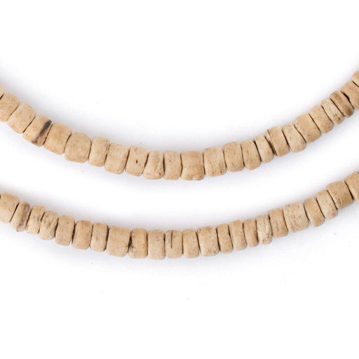 Cream Disk Coconut Shell Beads (5mm) - The Bead Chest