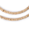 Cream Disk Coconut Shell Beads (5mm)