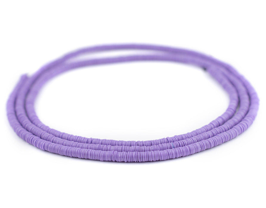Orchid Purple Vinyl Phono Record Beads (4mm) - The Bead Chest