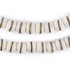 Brass-Inlaid White Bone Mala Beads (10mm)