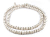 Brass-Inlaid White Bone Mala Beads (10mm) - The Bead Chest
