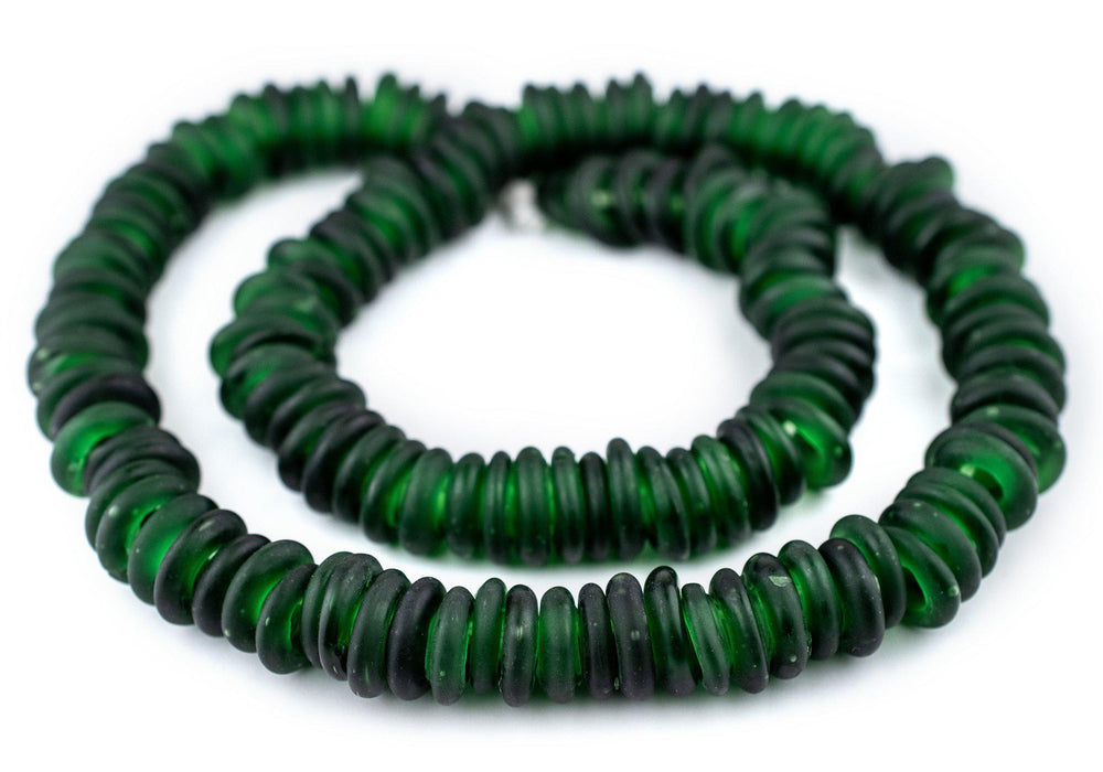 Green Annular Wound Dogon Beads - The Bead Chest