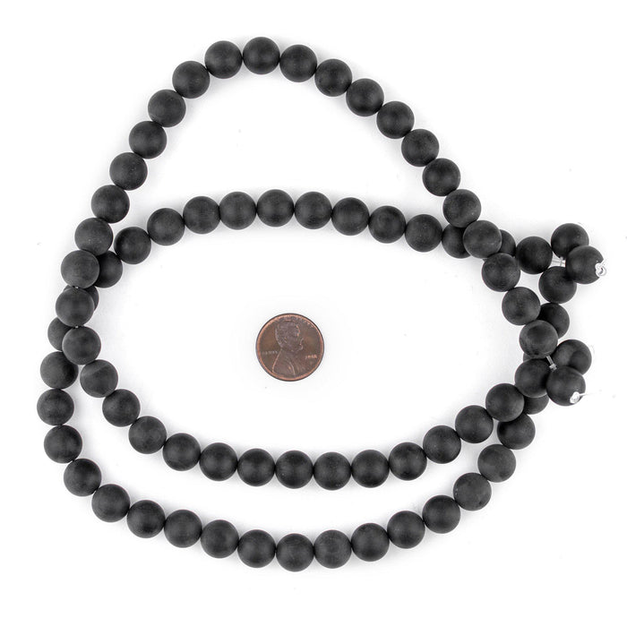 Matte Round Black Onyx Beads (10mm) - The Bead Chest