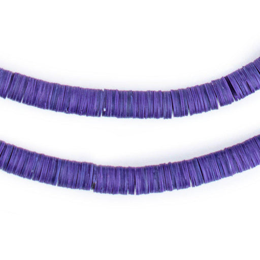 Royal Purple Vinyl Phono Record Beads (6mm)