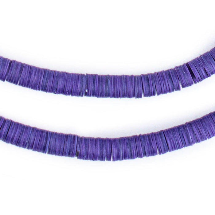 Royal Purple Vinyl Phono Record Beads (6mm) - The Bead Chest