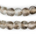 Groundhog Grey Swirl Recycled Glass Beads (14mm) - The Bead Chest