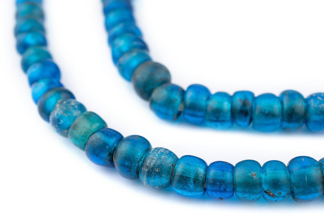 Old Translucent Brilliant Blue Padre Beads - The Bead Chest
